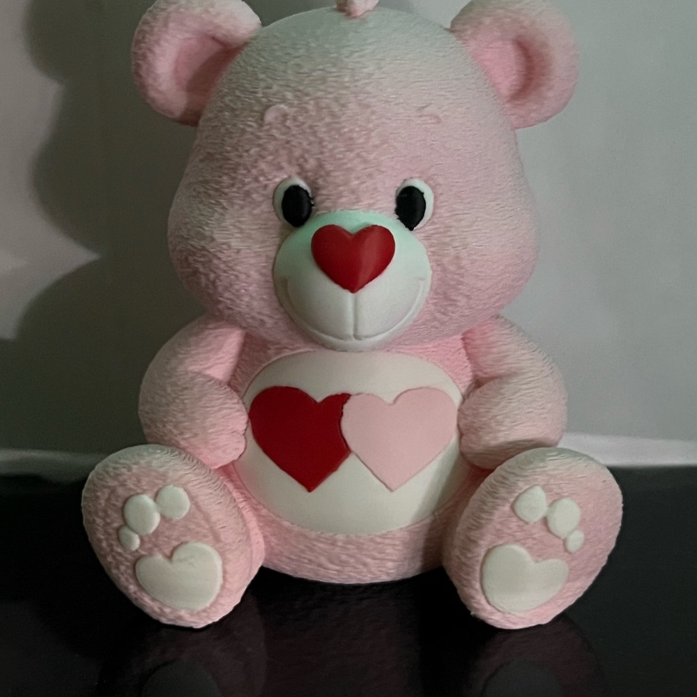 2 Hearts Care Bear by 3D print